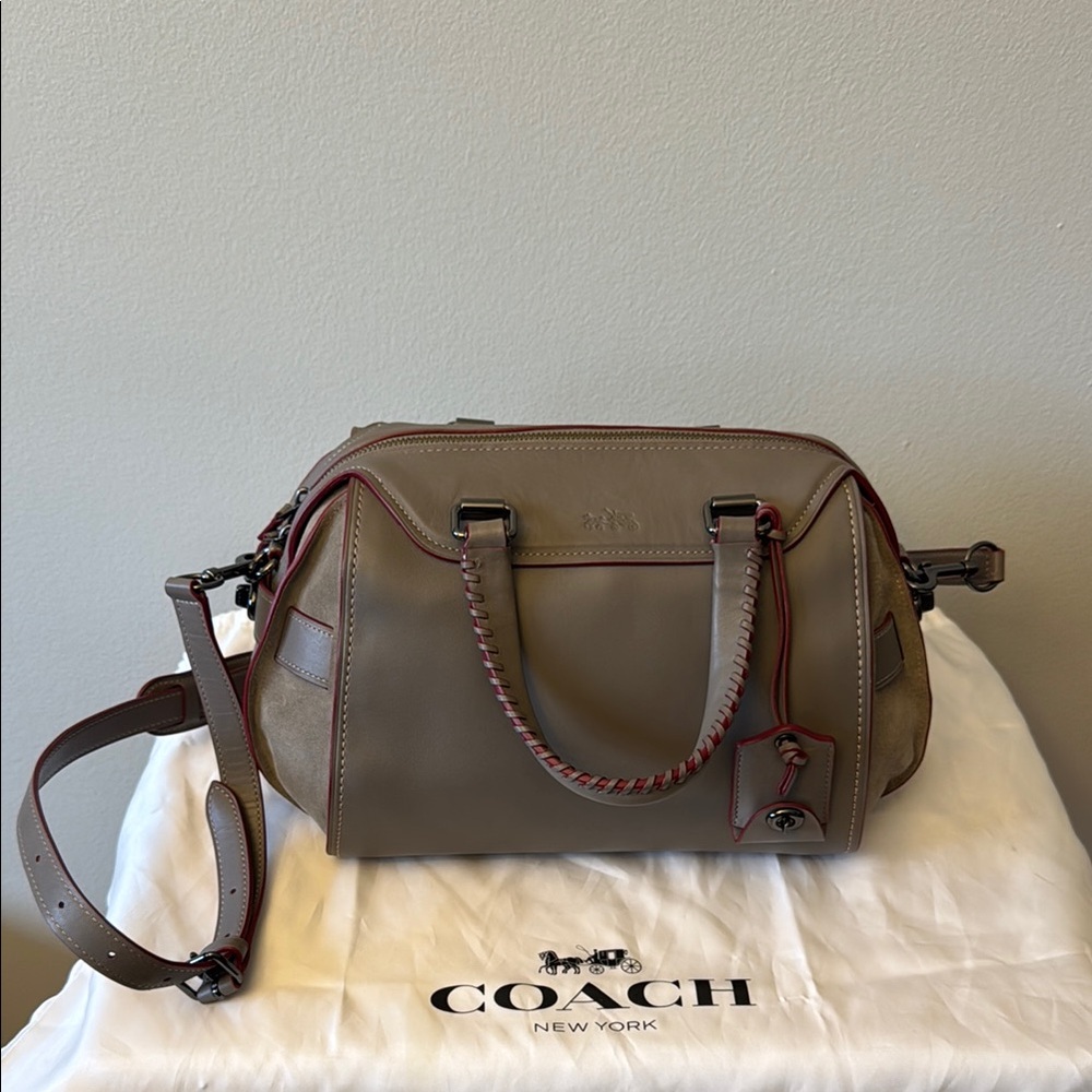 Coach Ace Leather & Suede Purse